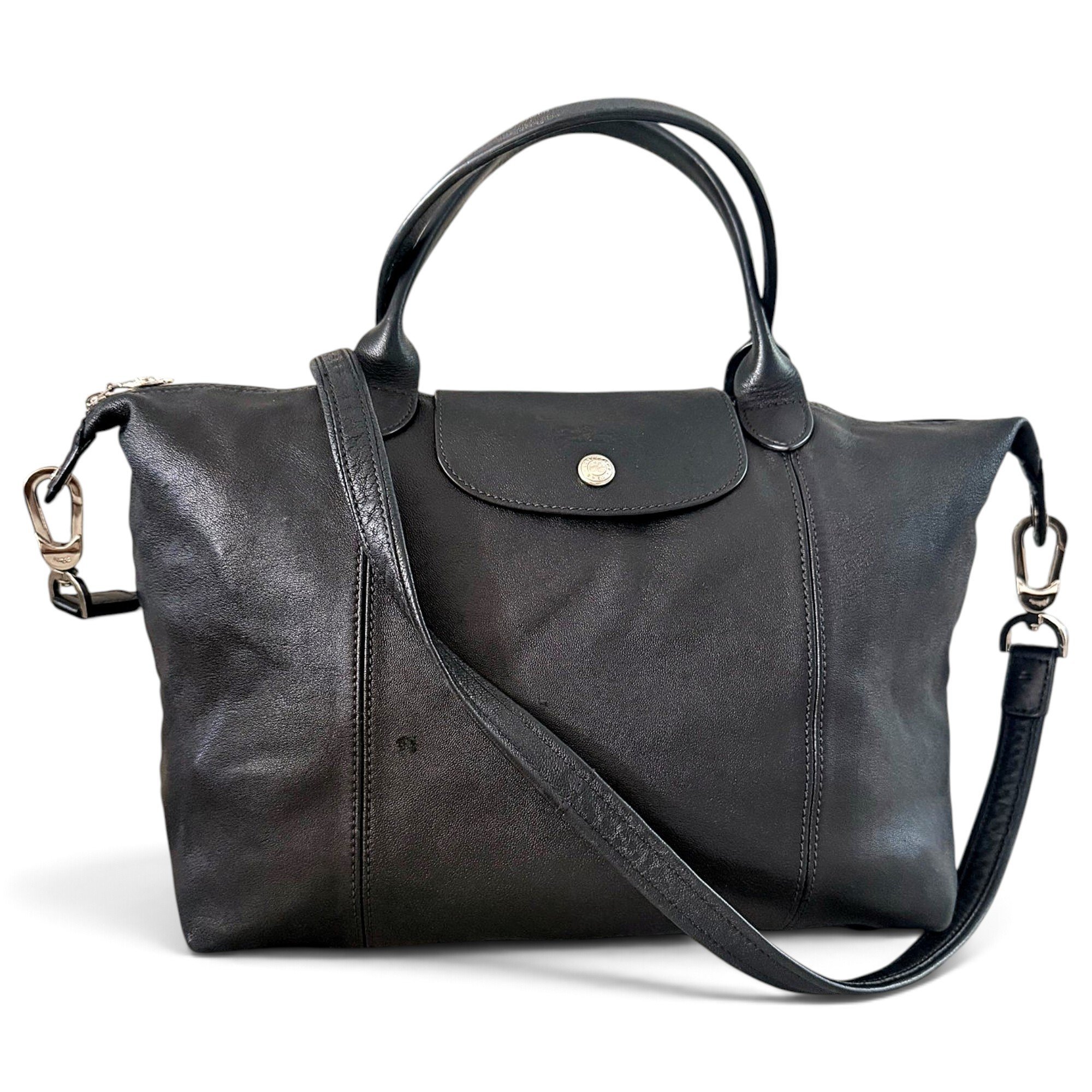 Pliage leather handbag