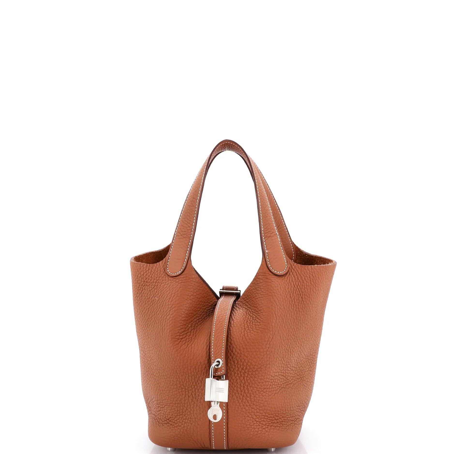 Hermes Picotin 18 Handbag Clemence Leather 2015