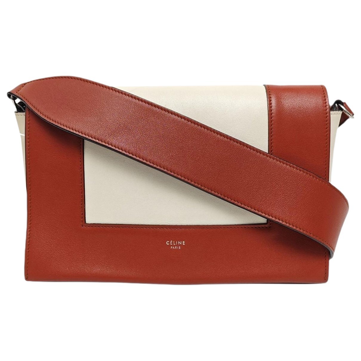 Frame leather handbag