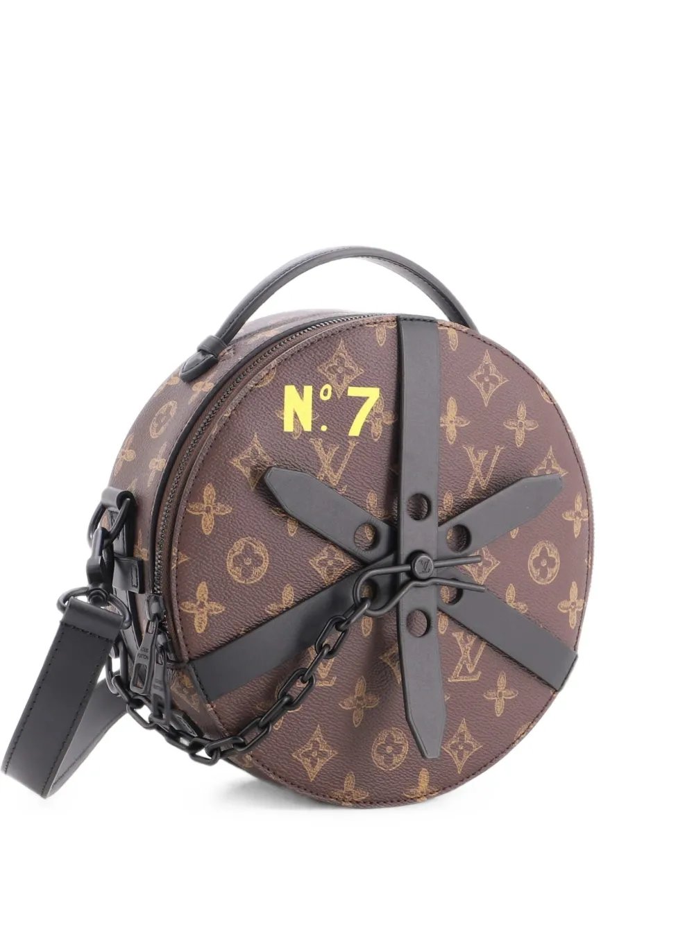 Wheel Box Bag No.7 Trunk L'Oeil Vintage Monogram Canvas crossbody bag