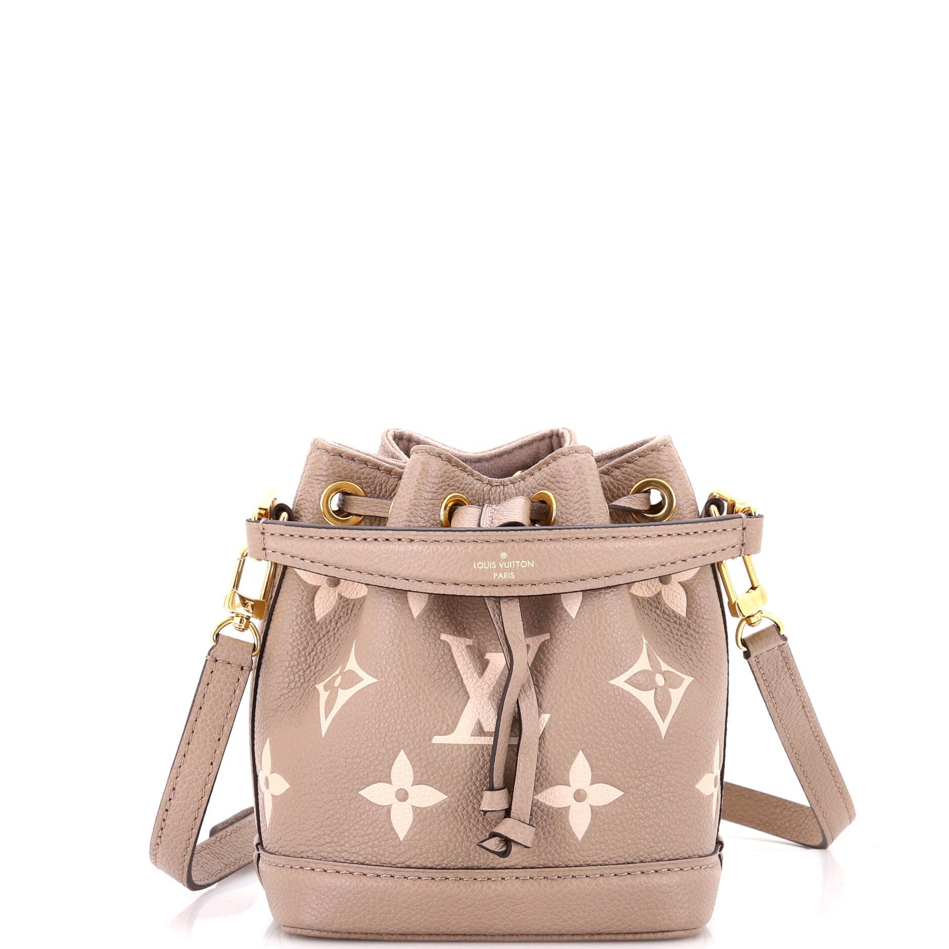 Noe NM Handbag Bicolor Monogram Empreinte Leather Nano