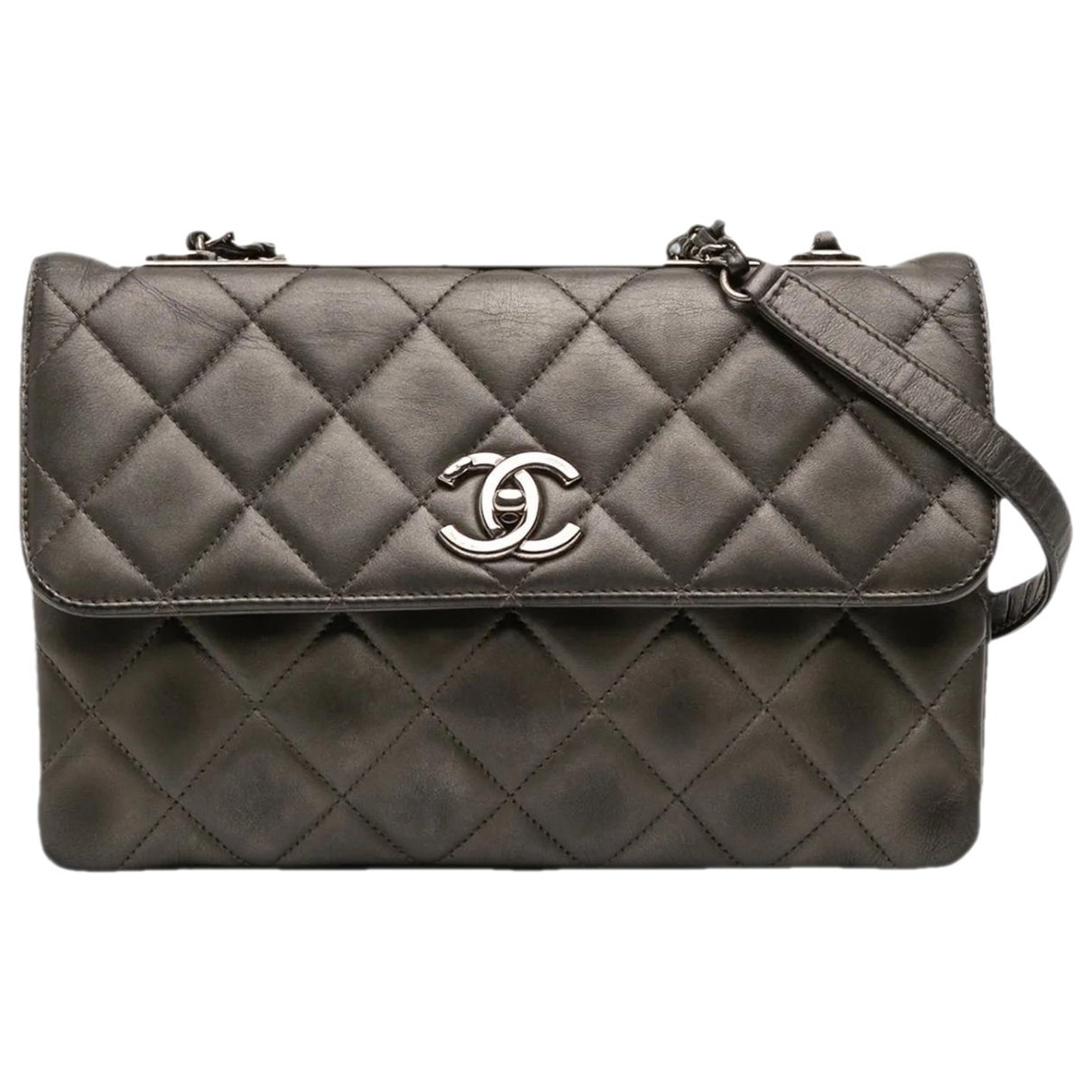 Trendy CC leather handbag