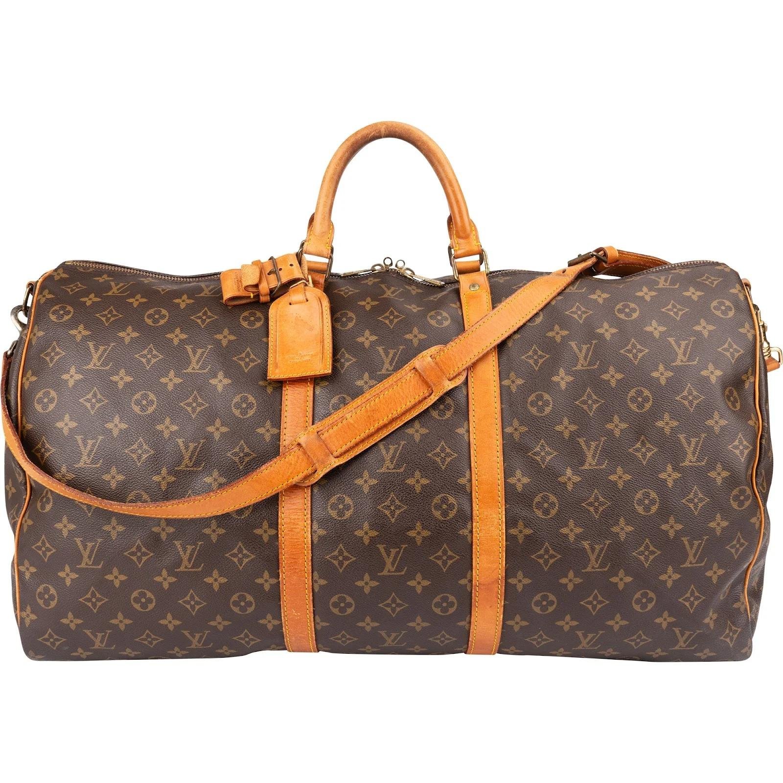 Keepall leather travel bag