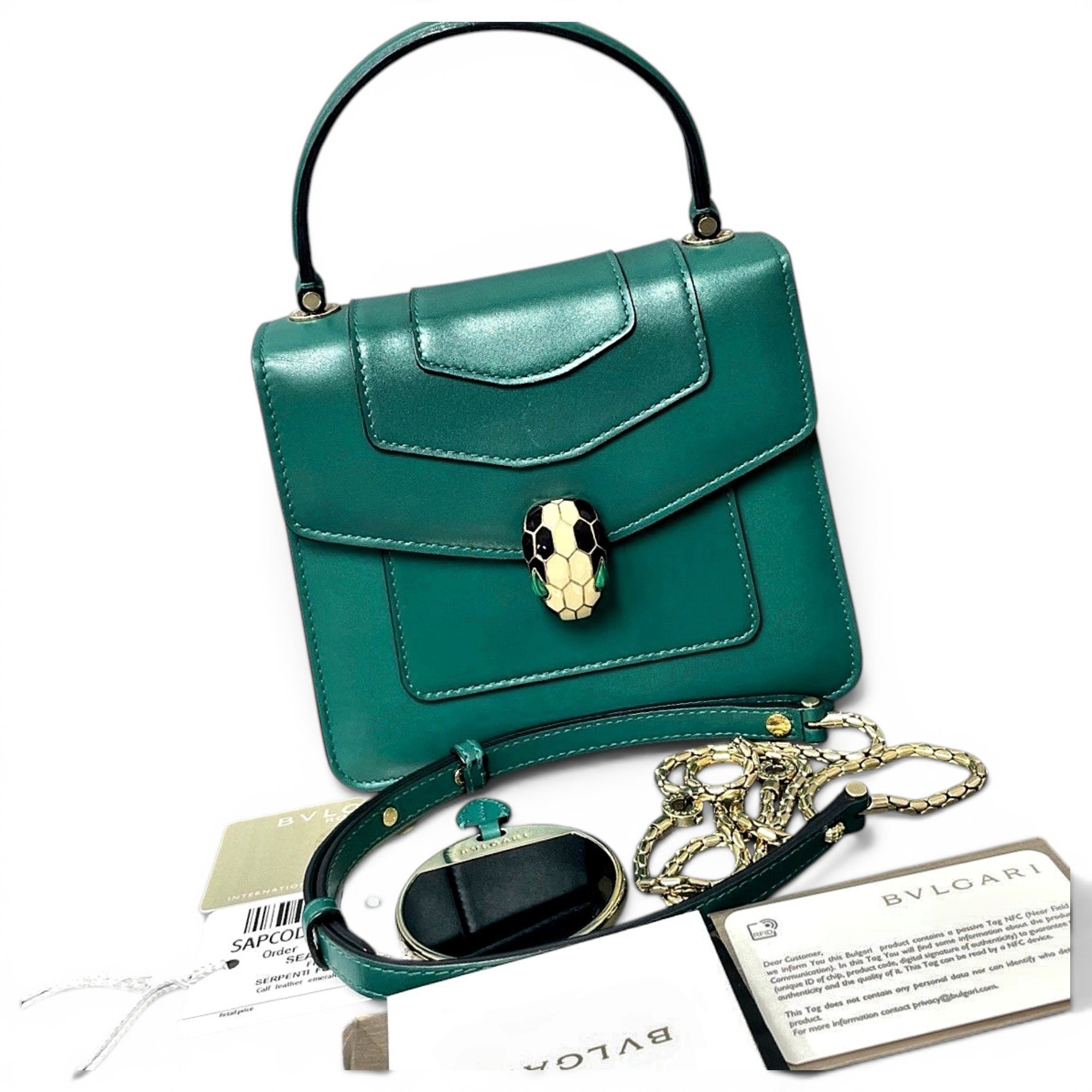 Serpenti leather handbag