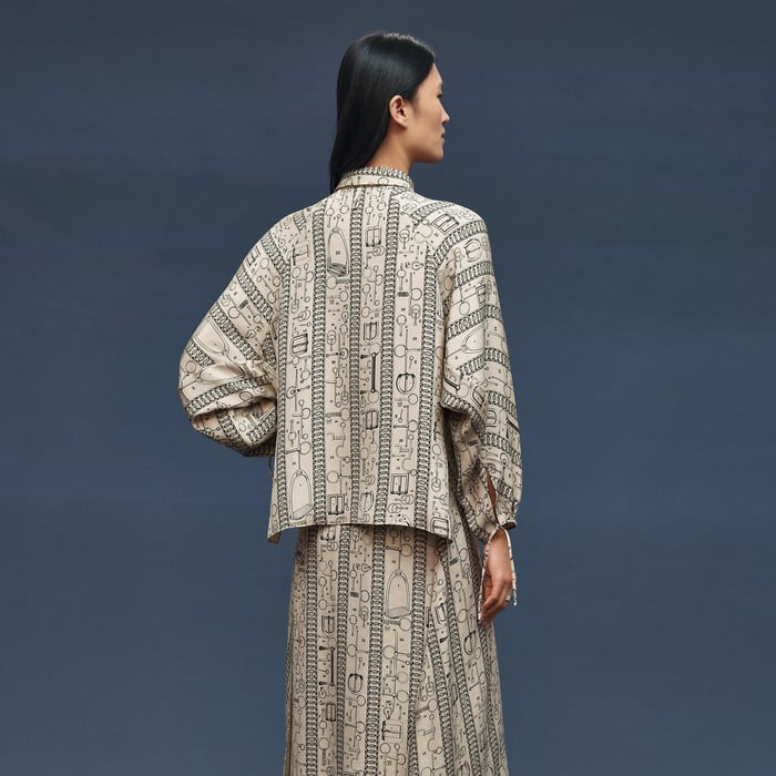 Beige Pierre d'Istrie "Cahier Du Colporteur" Blouse