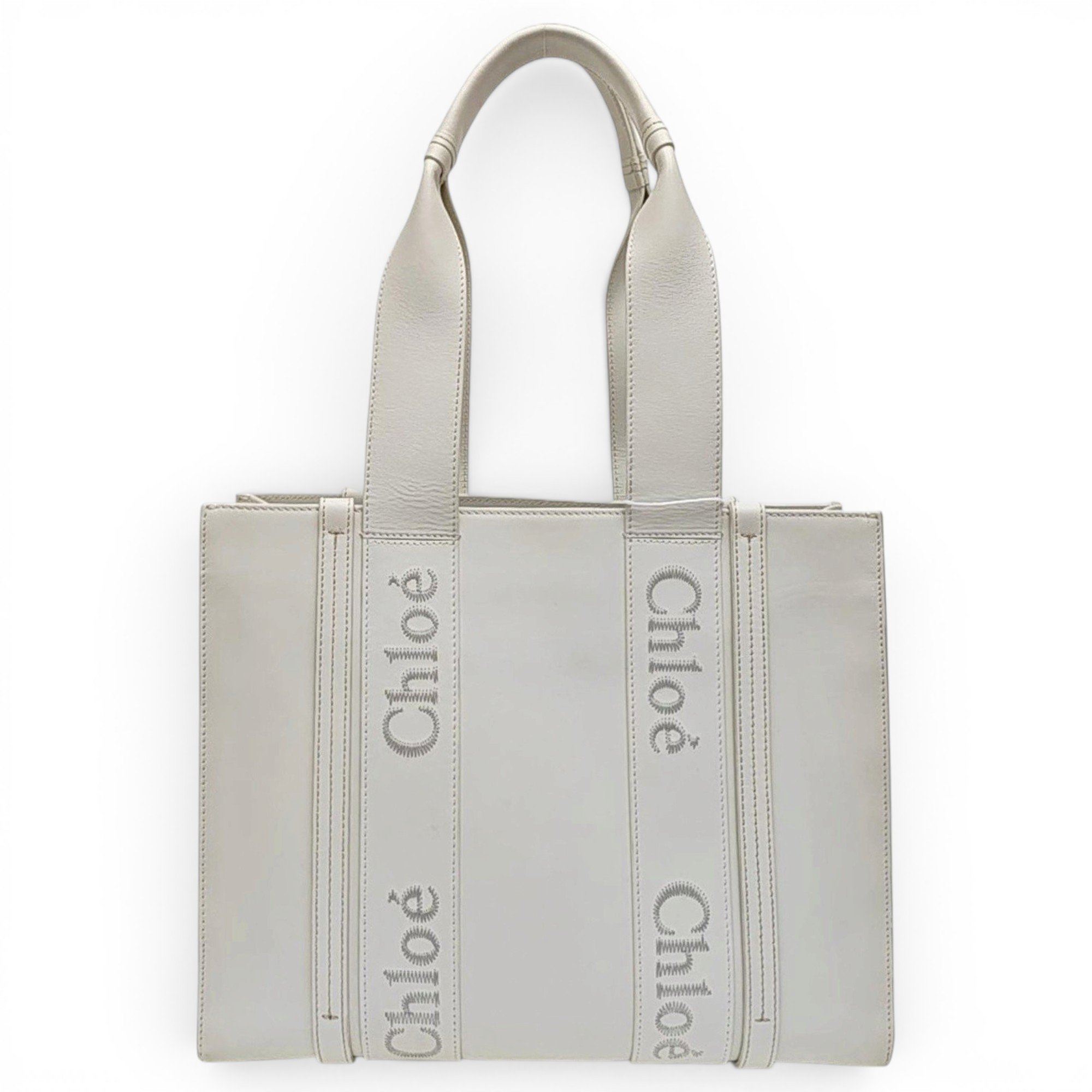 Woody leather handbag