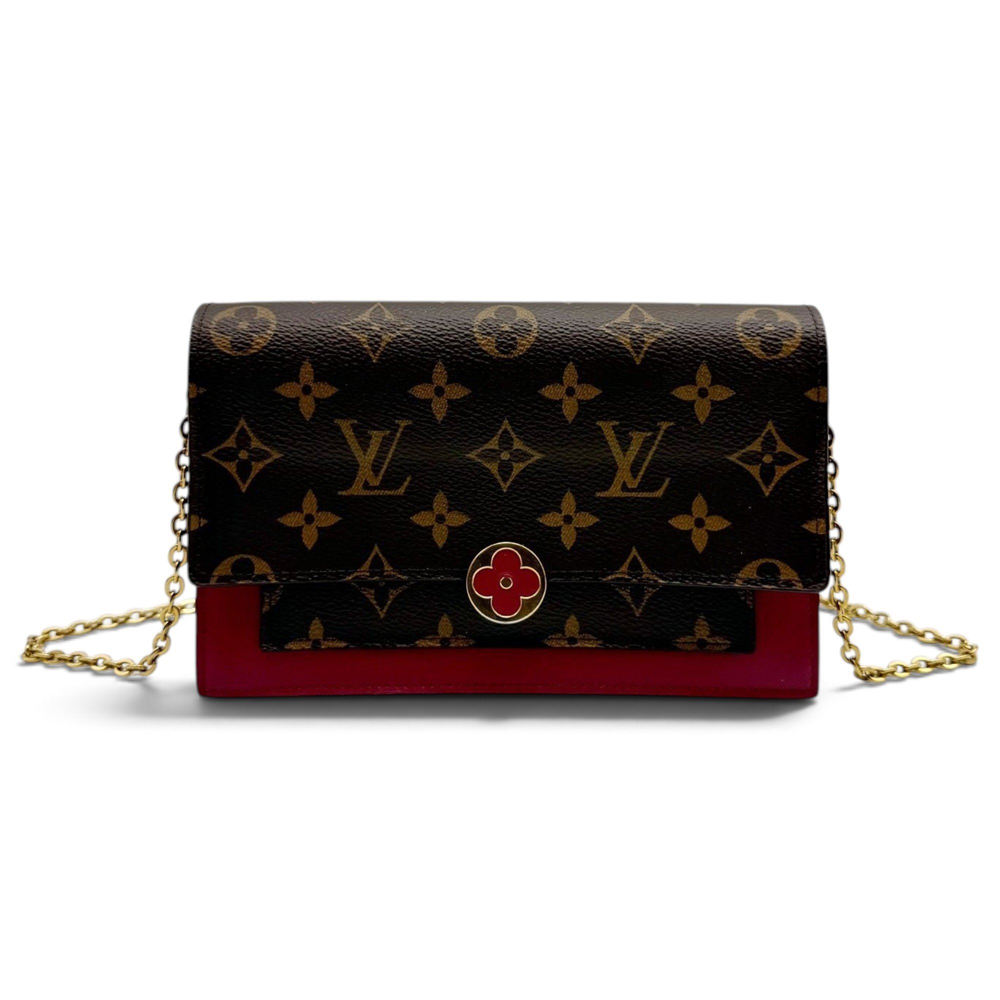Flore chain leather crossbody bag