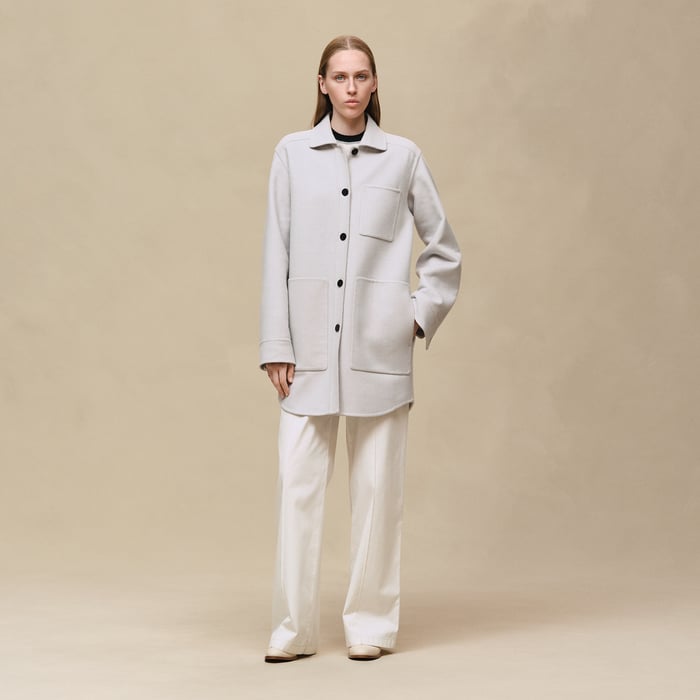 Gris Pervenche Overshirt Coat