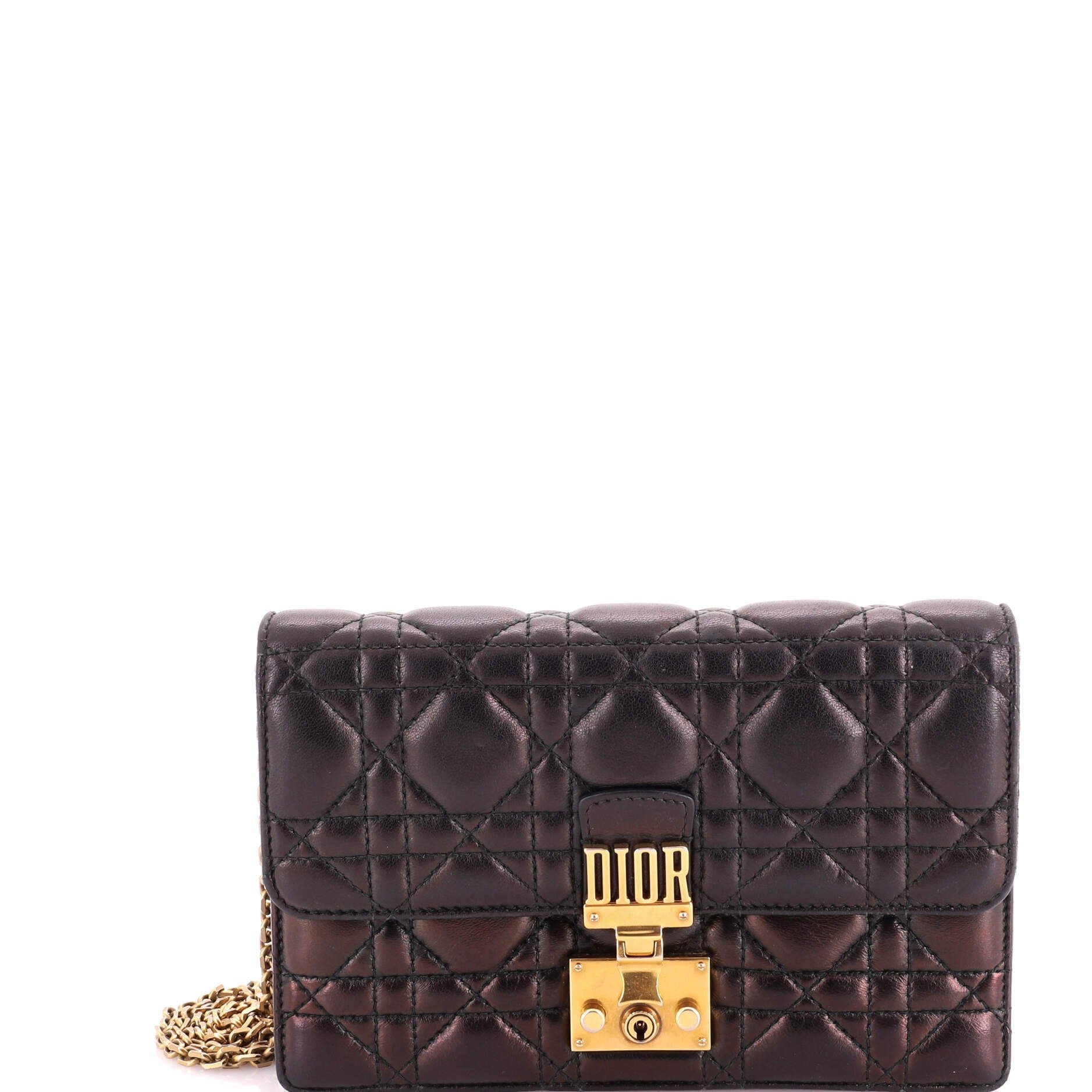 Dioraddict Wallet on Chain Cannage Quilt Lambskin