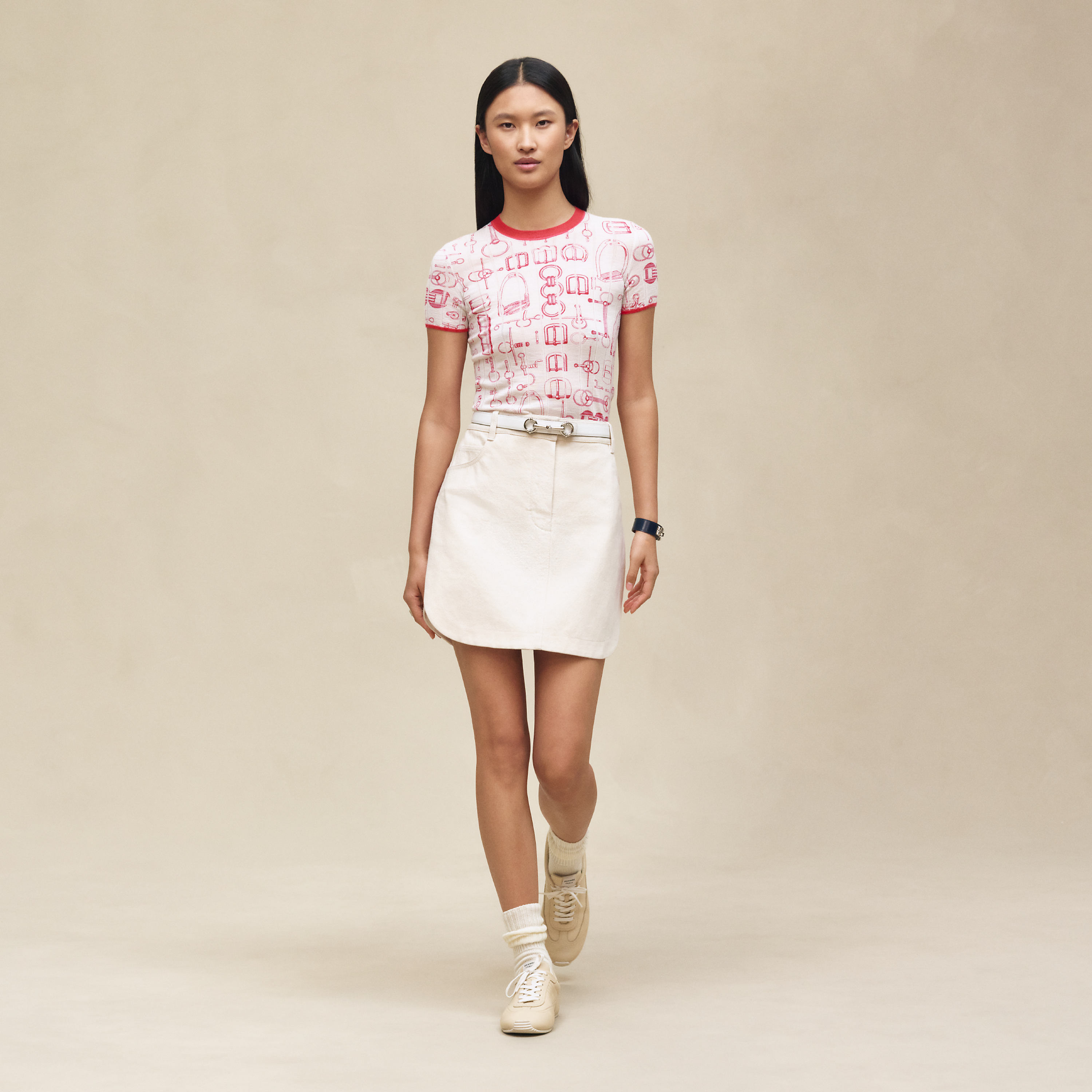 "Cahier du Colporteur" short-sleeve sweater