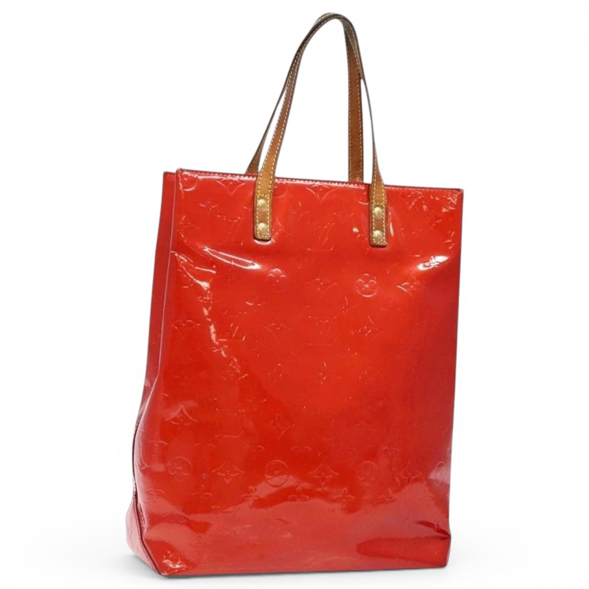 Patent leather handbag