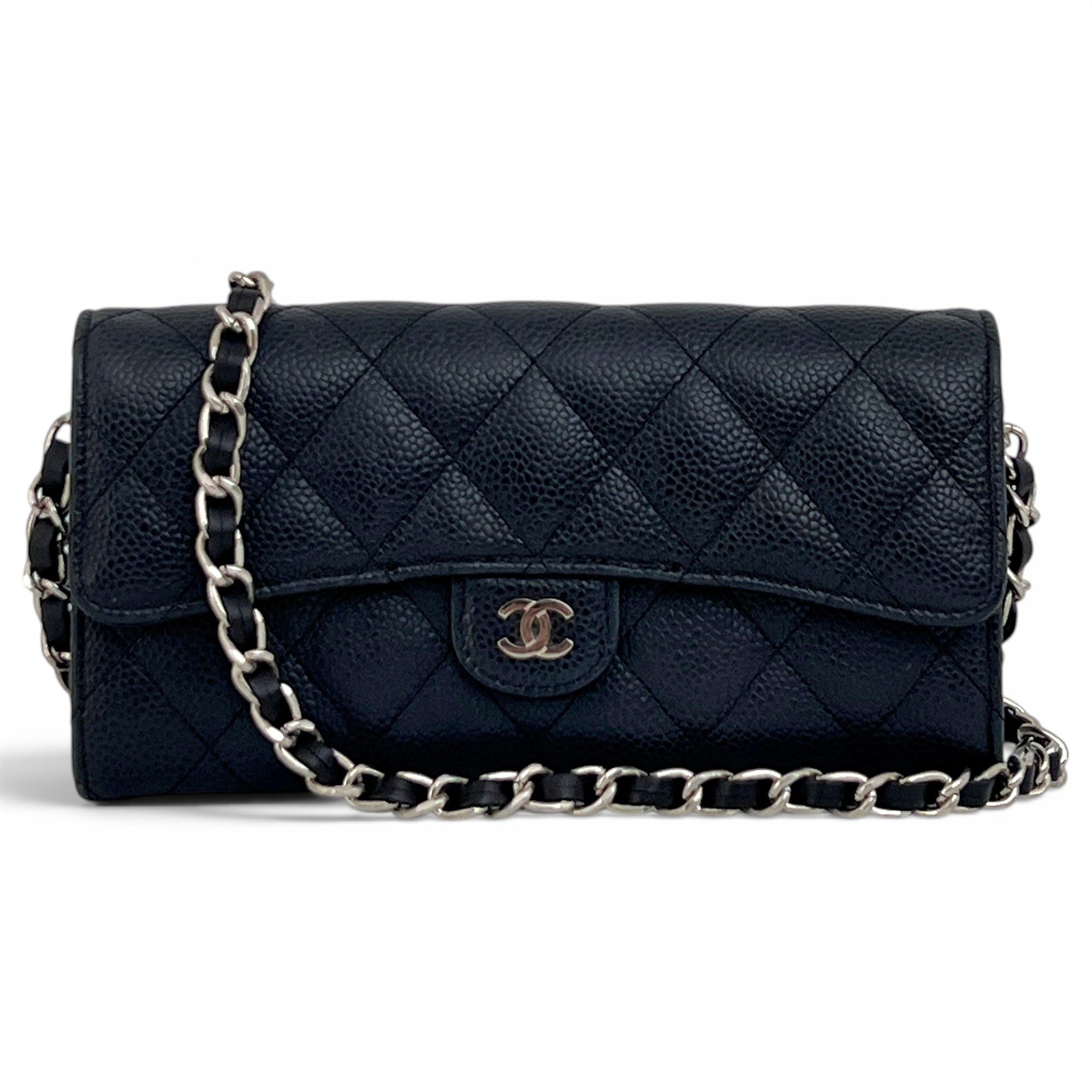 Wallet On Chain leather crossbody bag