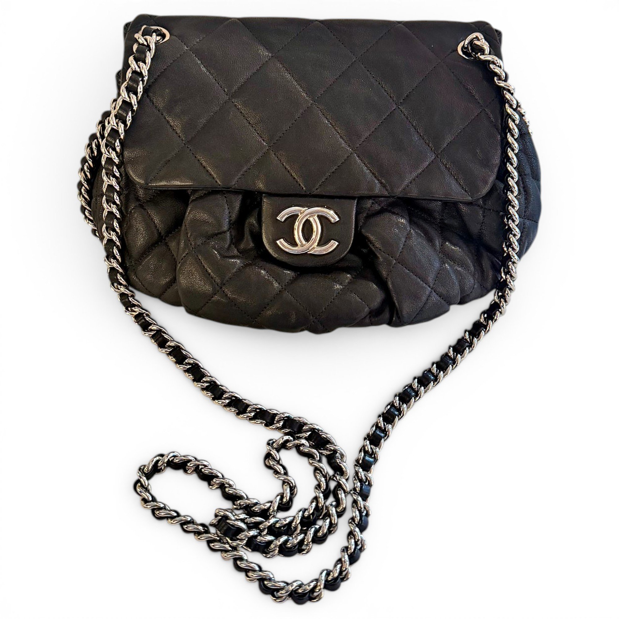 Chain Around leather crossbody bag