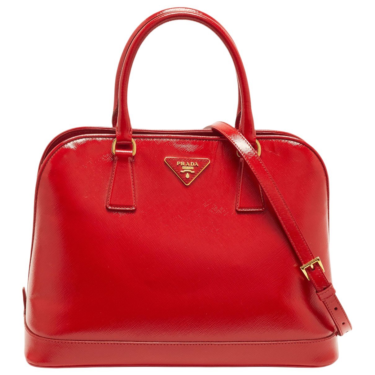 Promenade patent leather satchel