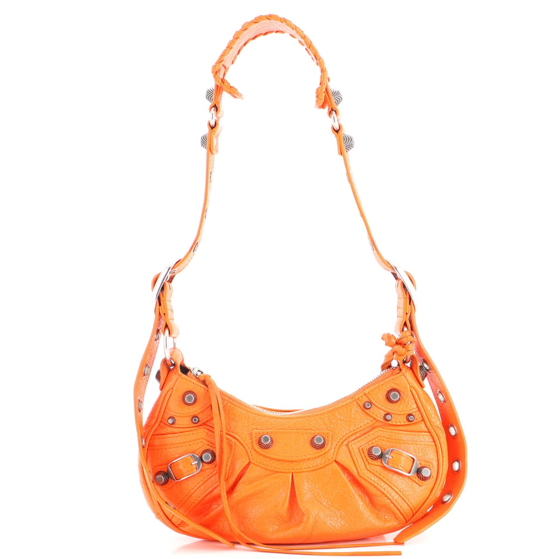 Le Cagole Giant Studs Shoulder Bag Leather XS