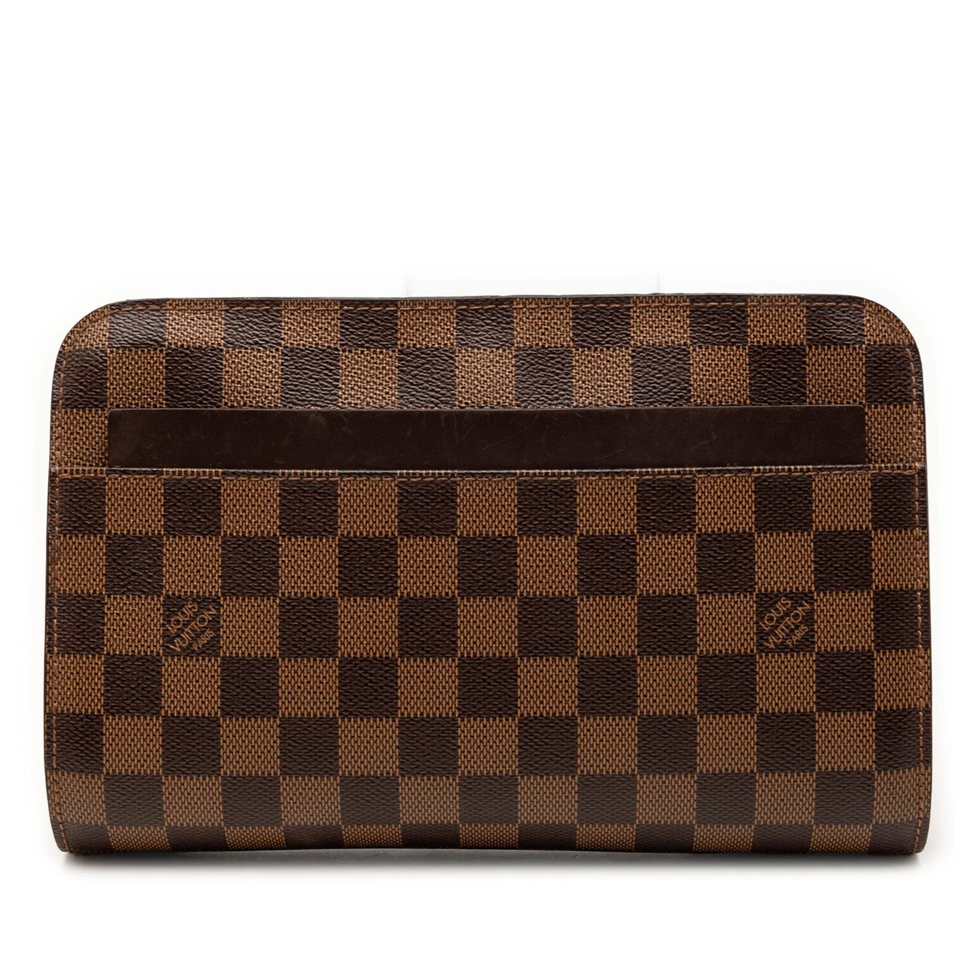 Leather clutch bag
