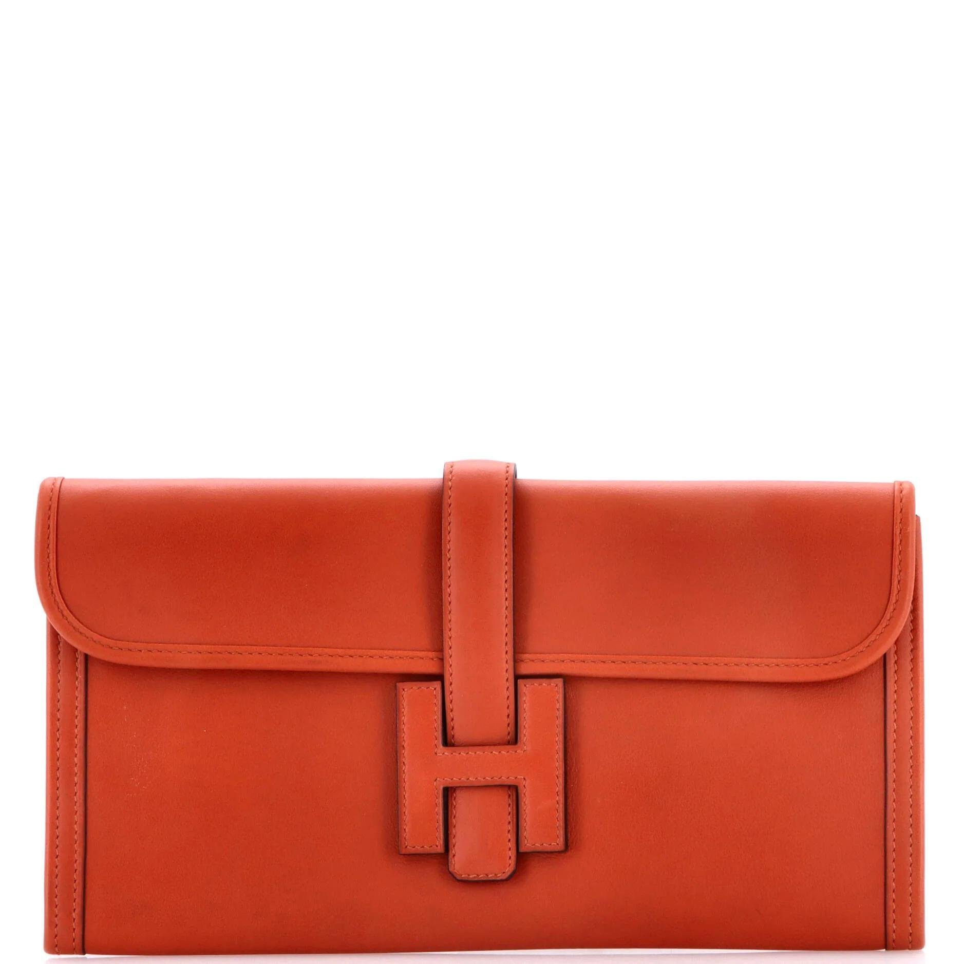 Leather clutch bag