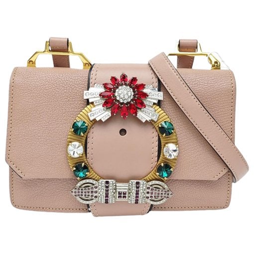 Miu Lady leather handbag