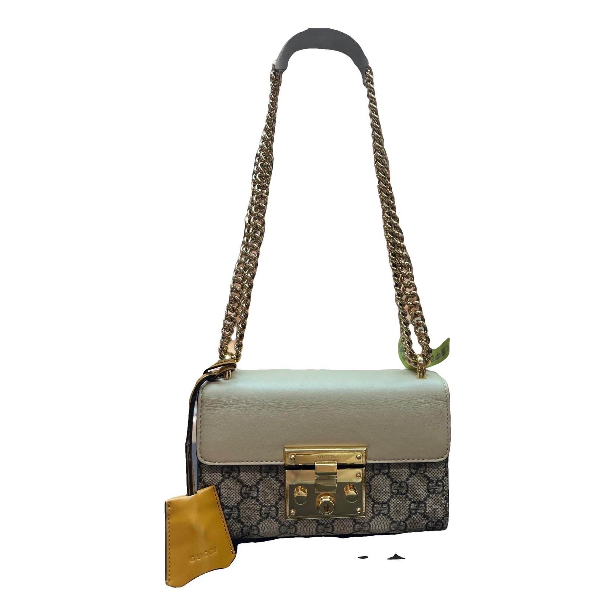 Padlock leather handbag