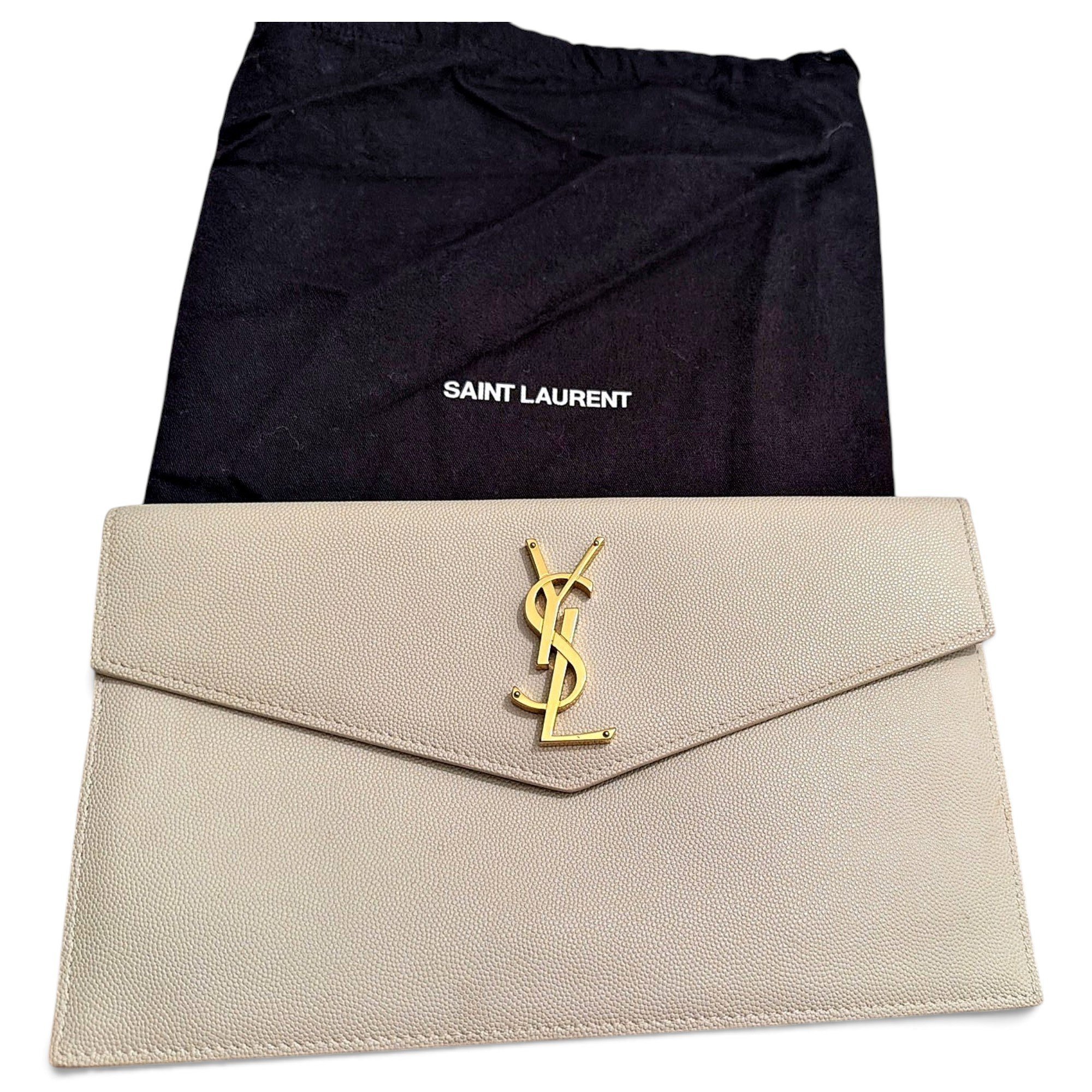 Uptown leather clutch bag