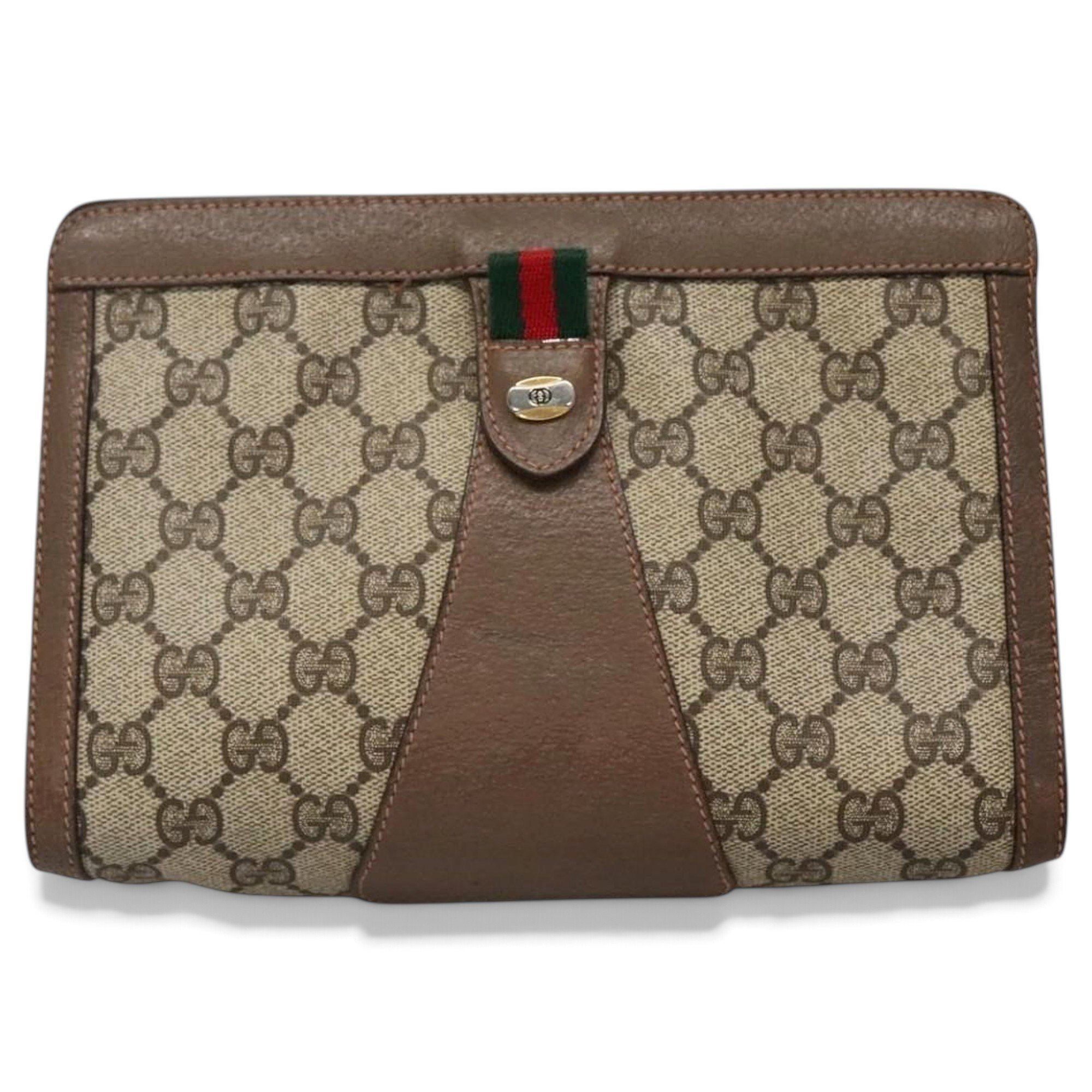 Leather clutch bag