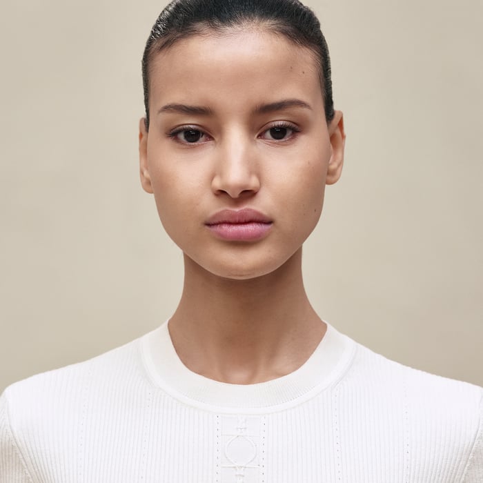Blanc Naturel Short-sleeve Sweater