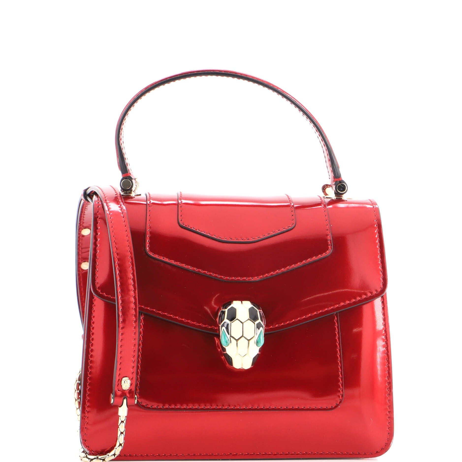 Serpenti Forever Top Handle Bag Patent Small