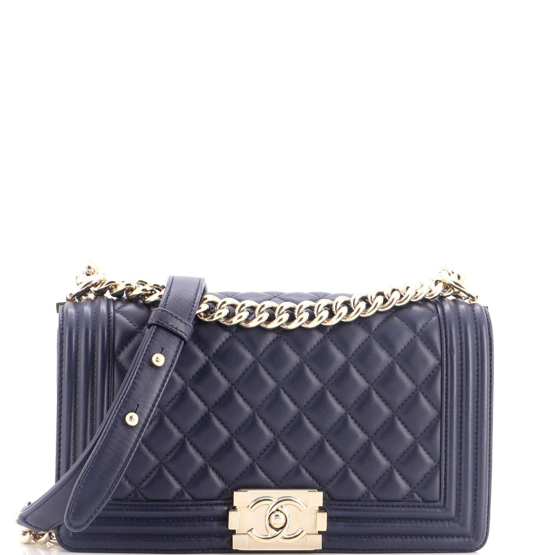 Boy Flap Bag Quilted Calfskin Old Medium