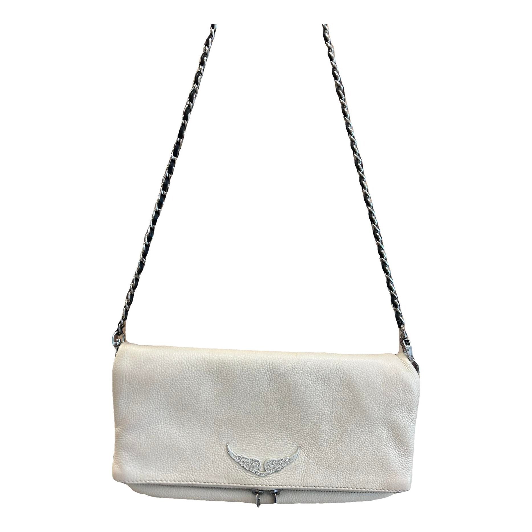Rock leather clutch bag