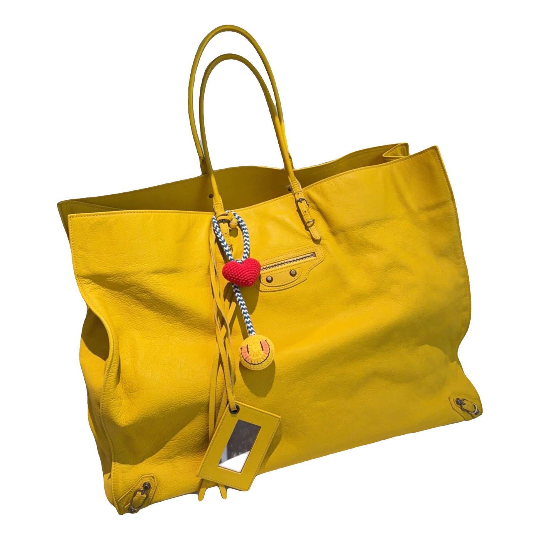 Papier leather handbag