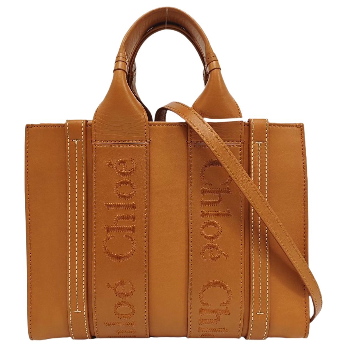 Woody leather crossbody bag