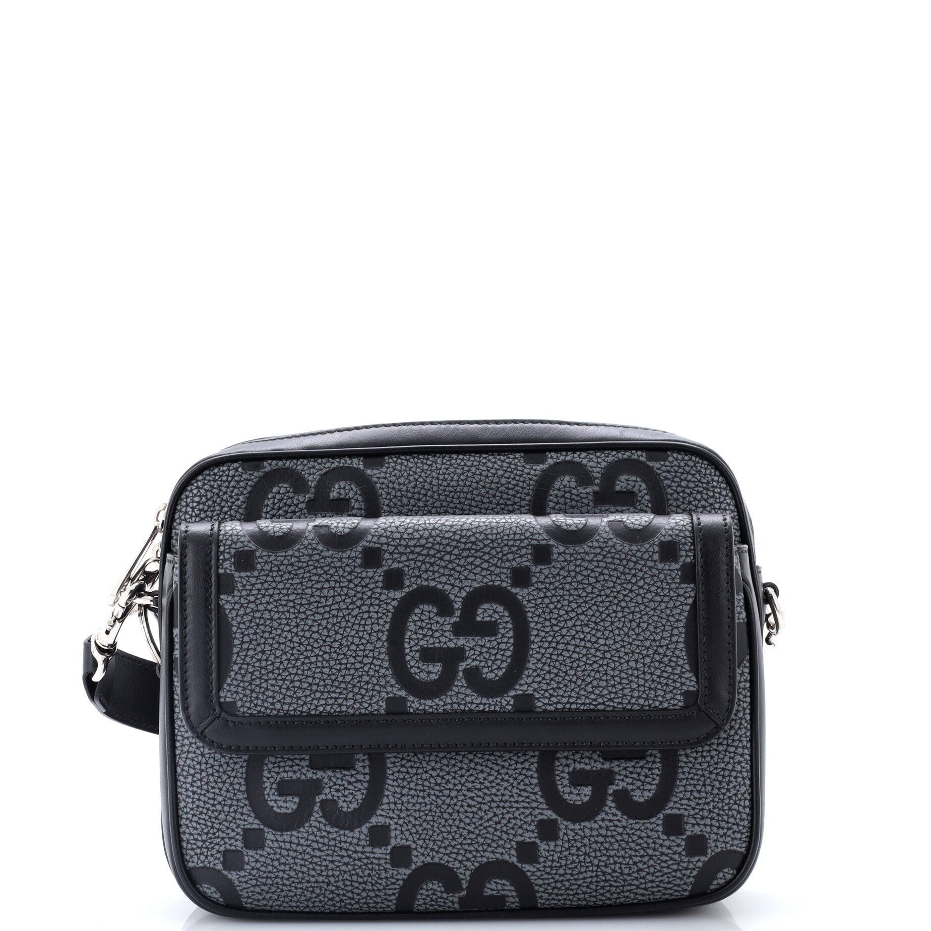 Front Pocket Crossbody Messenger Jumbo GG Embossed Leather Small