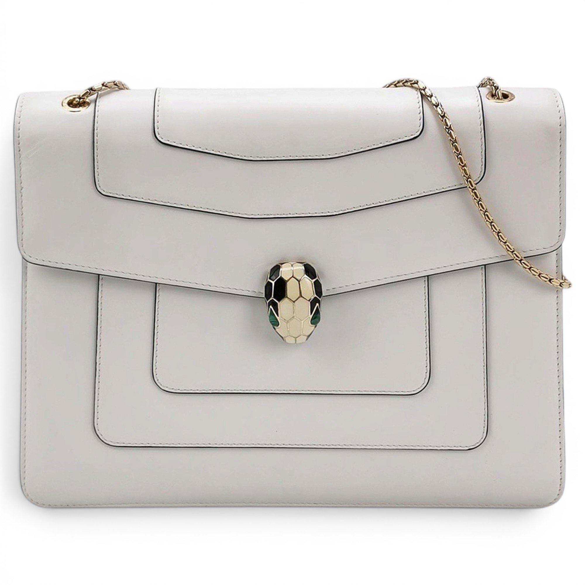 Serpenti leather handbag