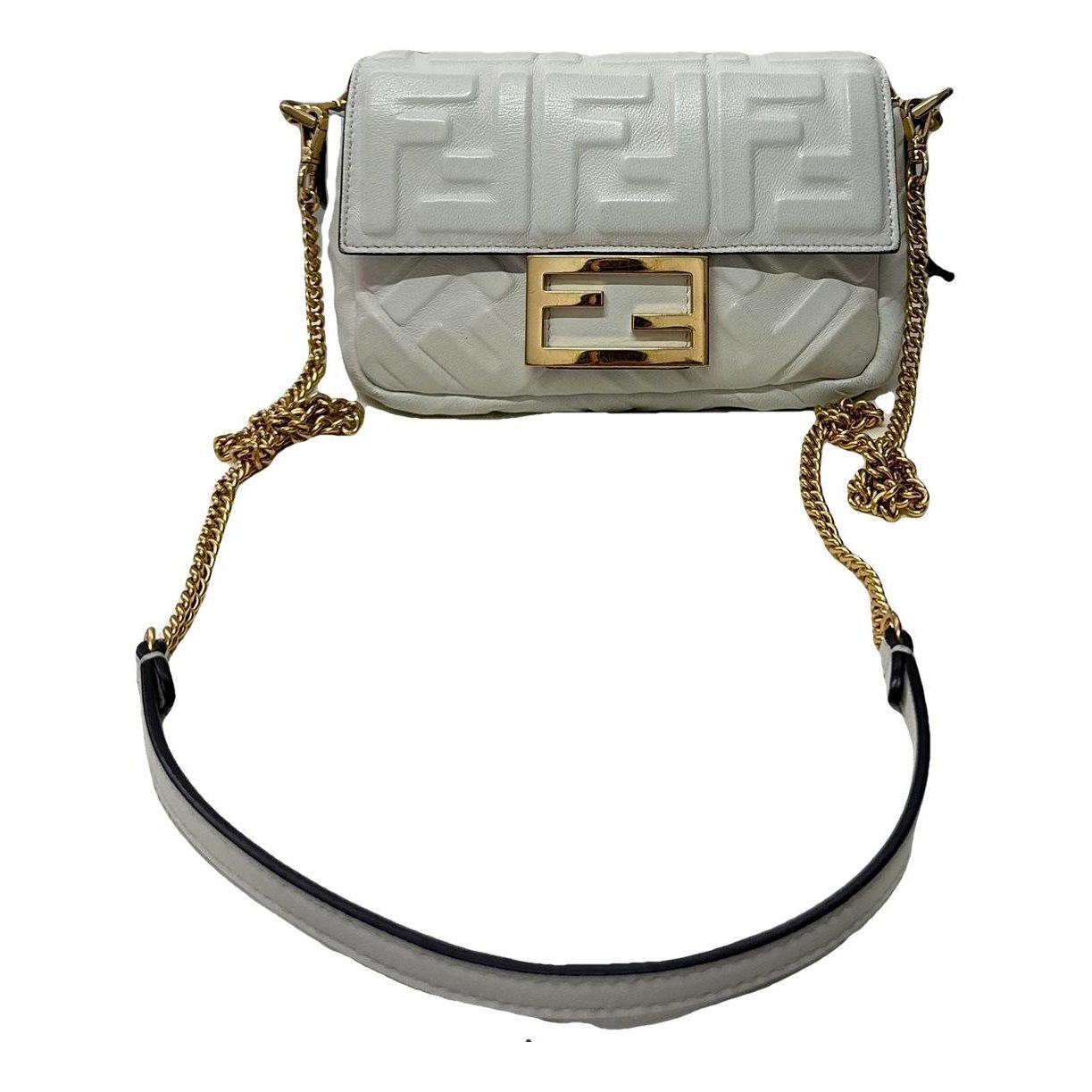 Baguette Chain Midi leather crossbody bag