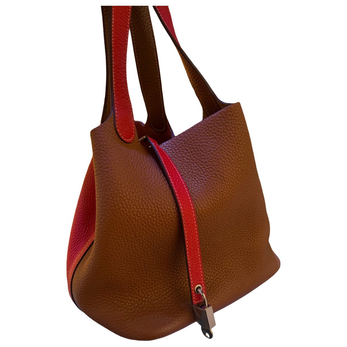 Picotin leather tote