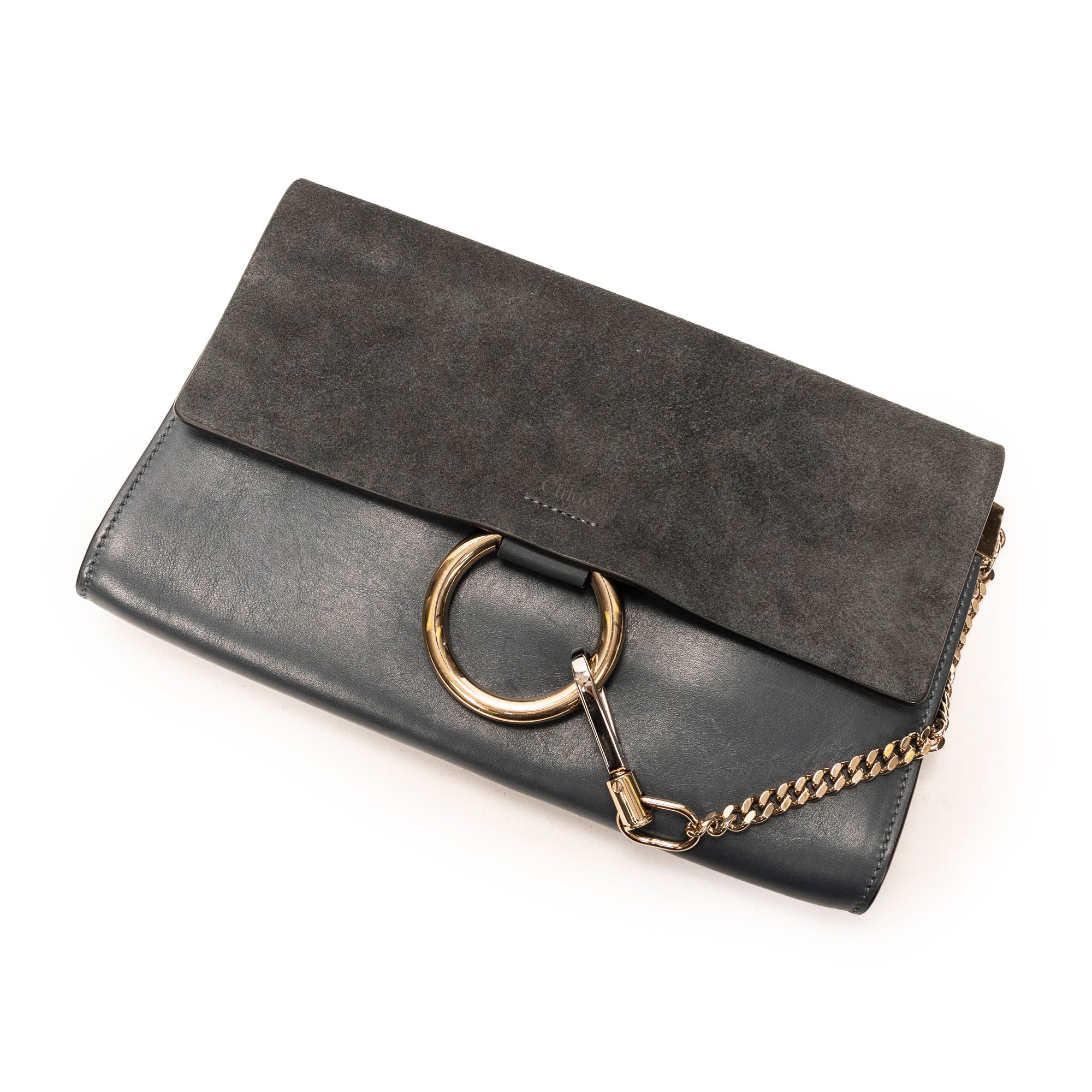 Leather clutch bag