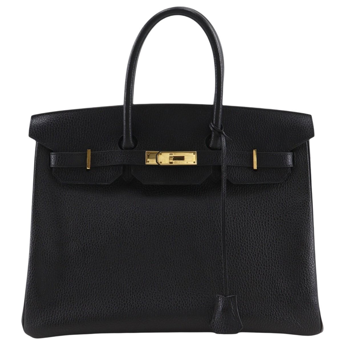 Hermes Birkin Handbag Black Ardennes Leather
