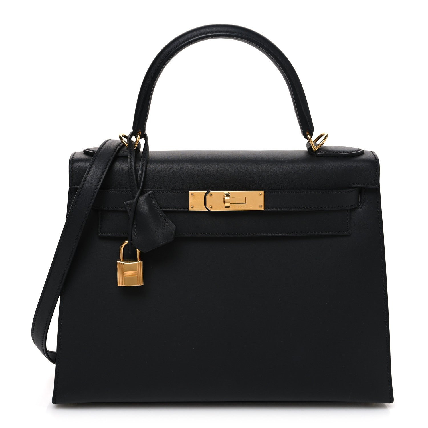 Hermes Sombrero Kelly Sellier 28 Black