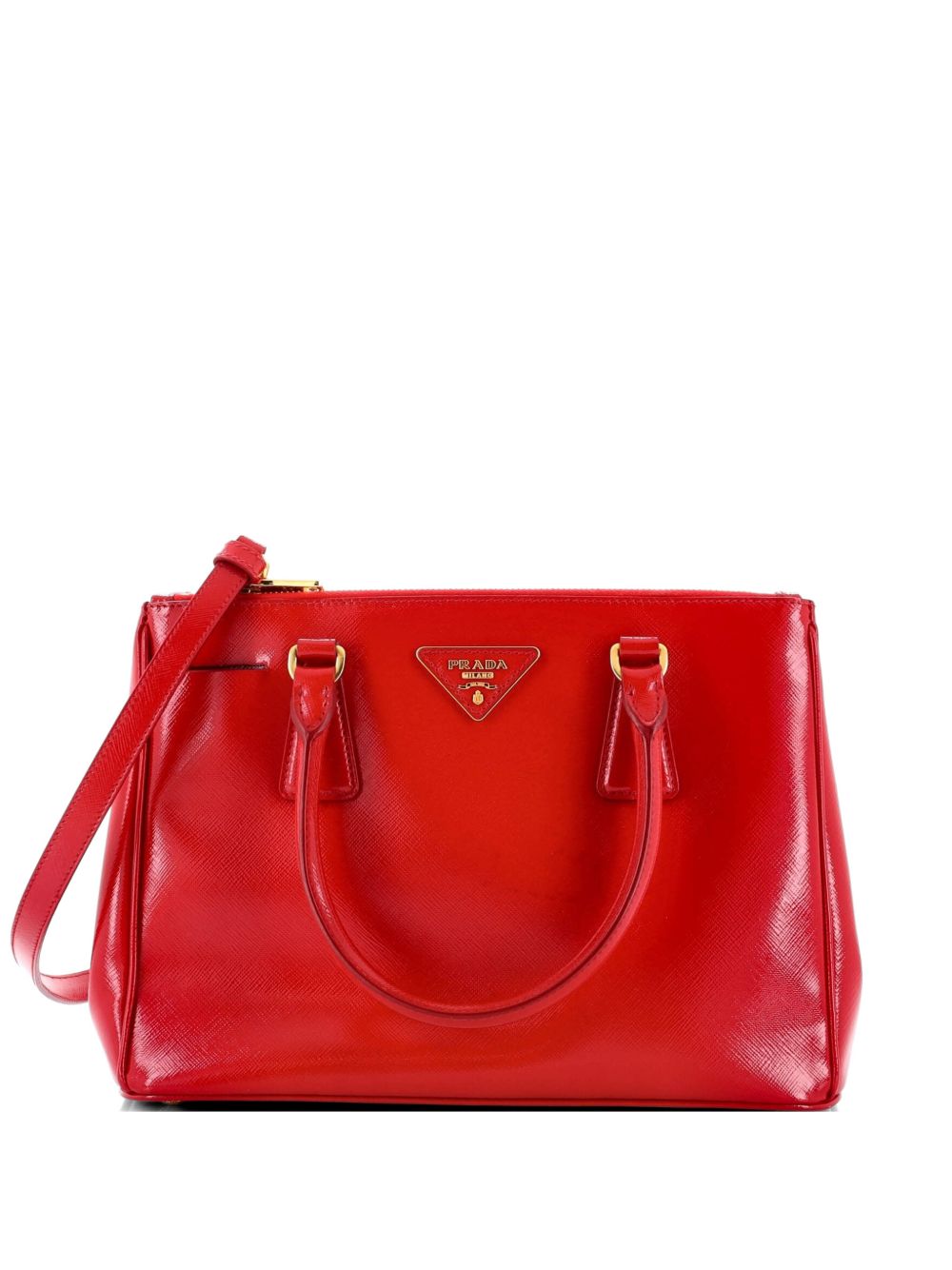Double Zip Lux Vernice Saffiano Leather Mini tote bag