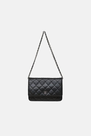 Chanel 2017 Leather Quilted Wallet on Chain