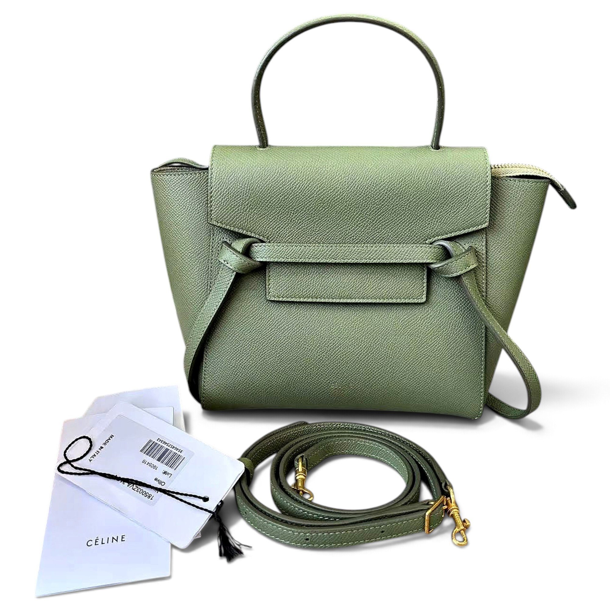 Belt leather handbag
