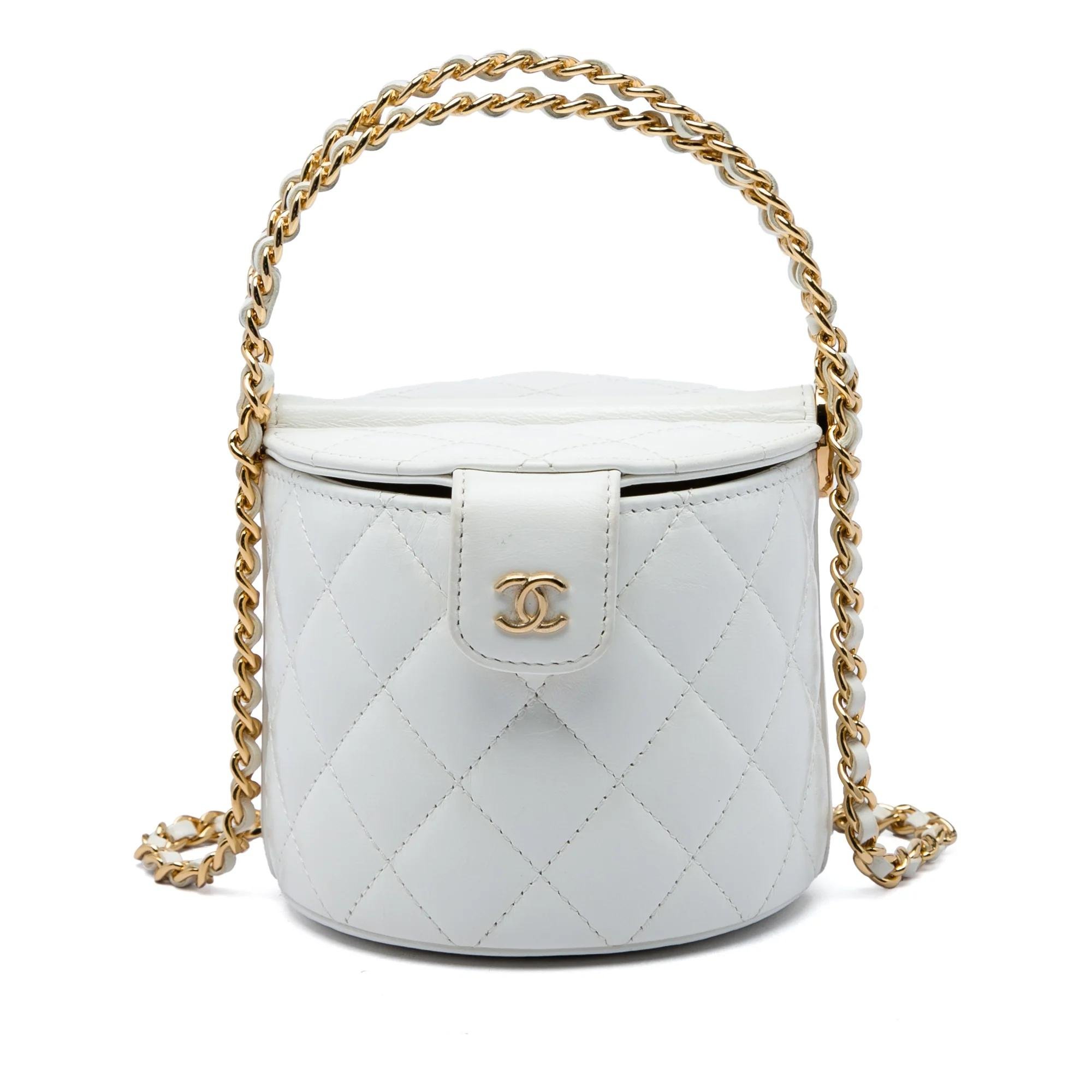 Vanity pony-style calfskin handbag