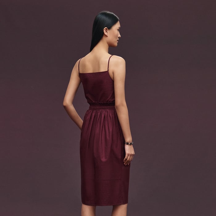 Rouge Bordeaux "Mosaique" Pouch Dress