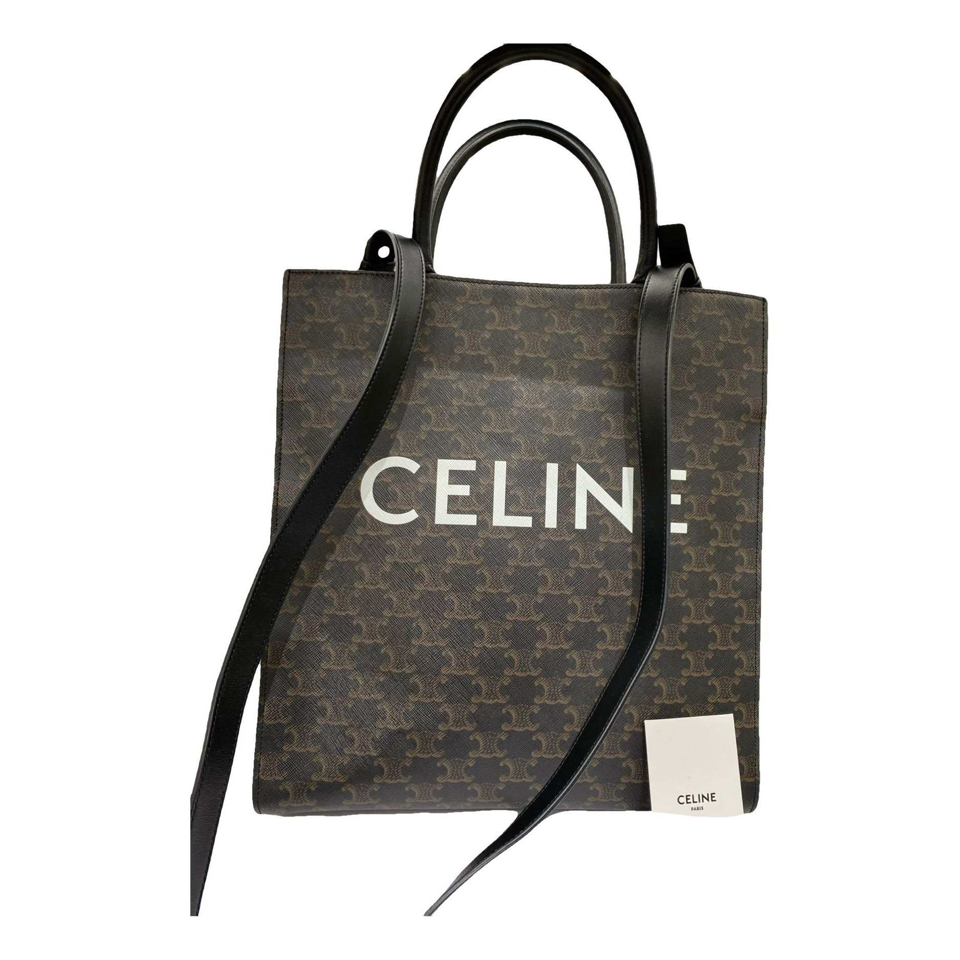Cabas Vertical leather tote