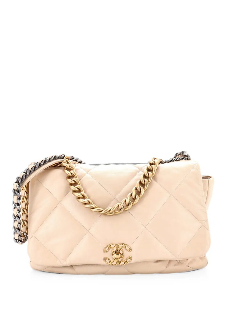 19 Flap Bag Quilted Leather Maxi crossbody bag