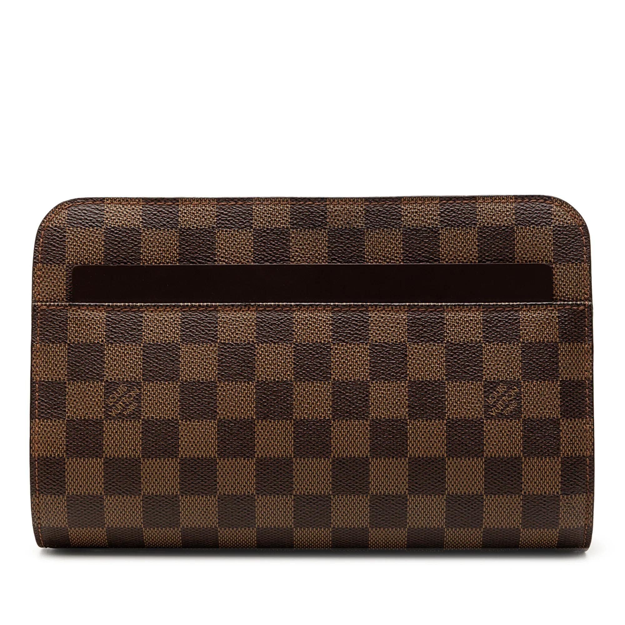Leather clutch bag