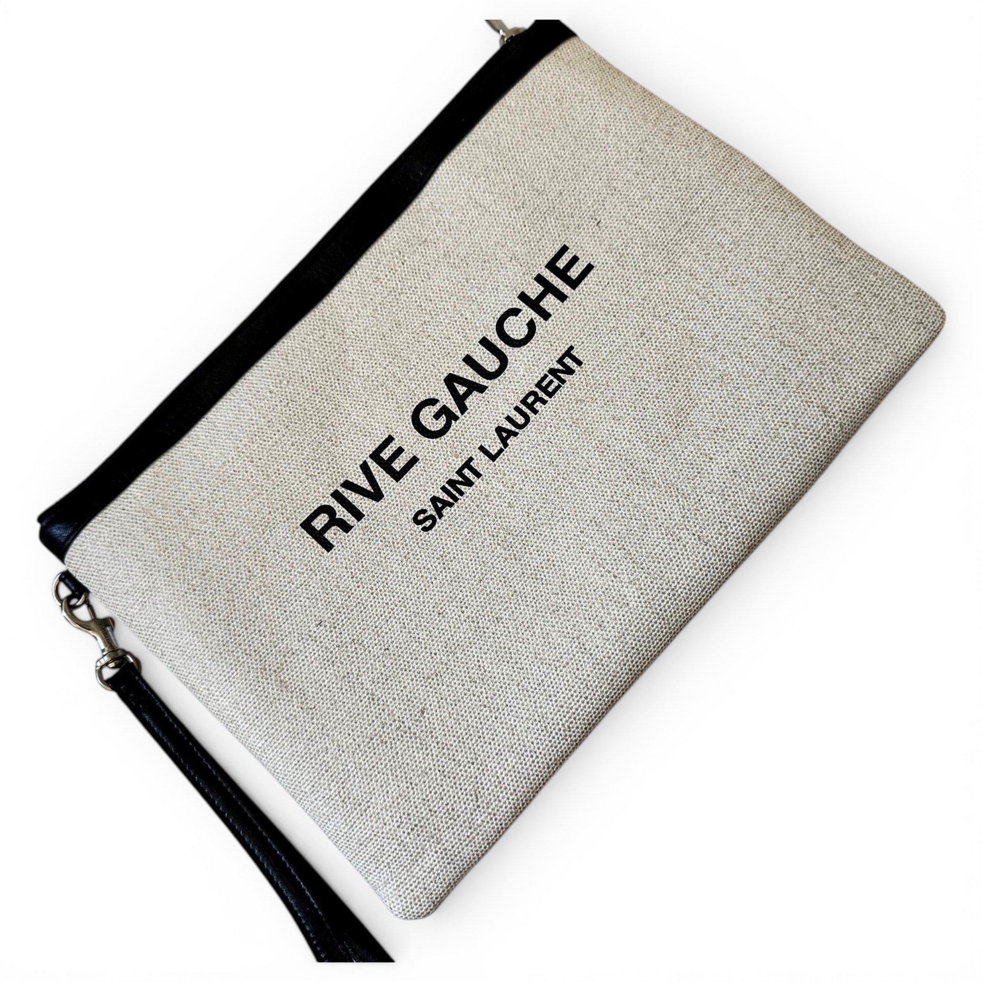 Leather clutch bag