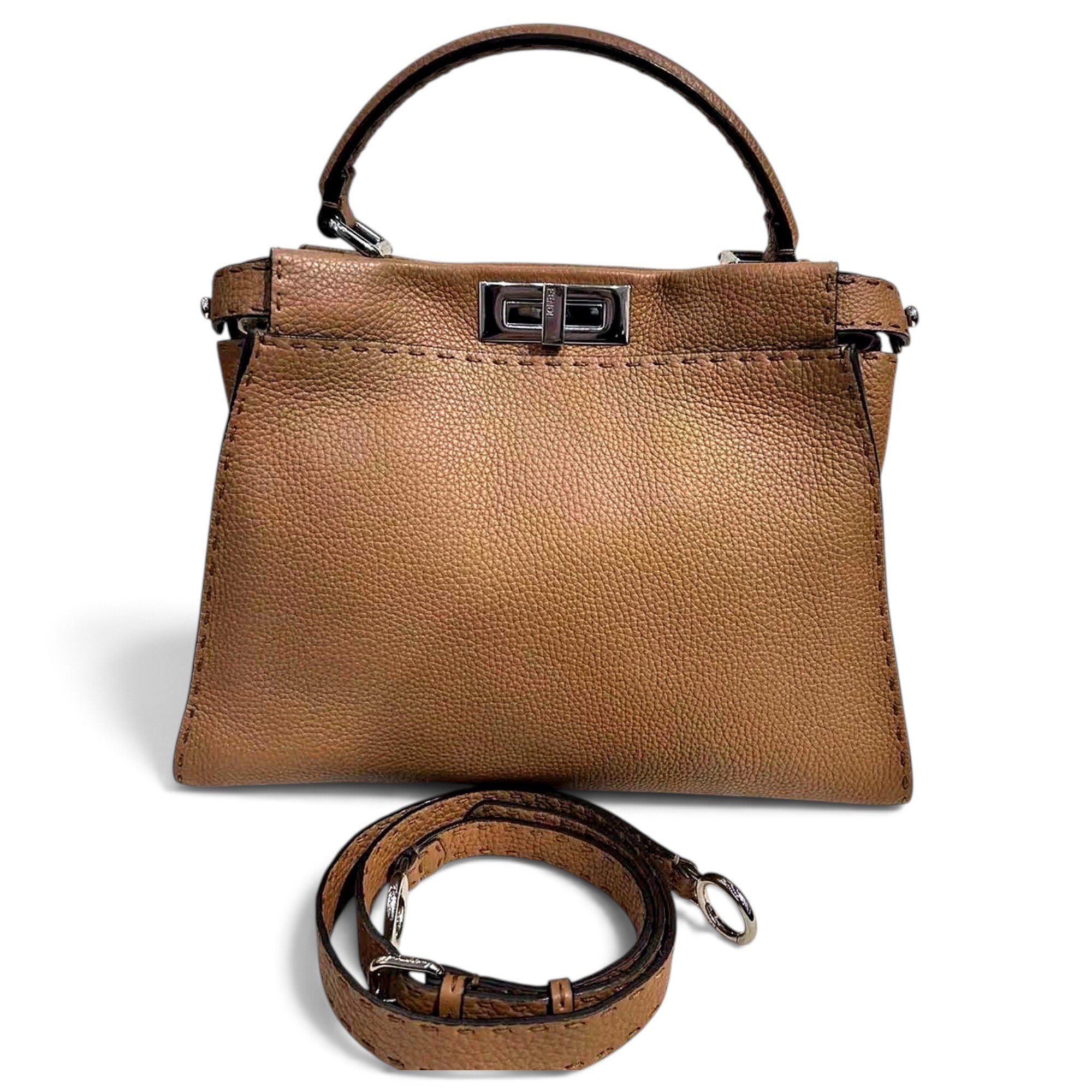 Peekaboo leather handbag
