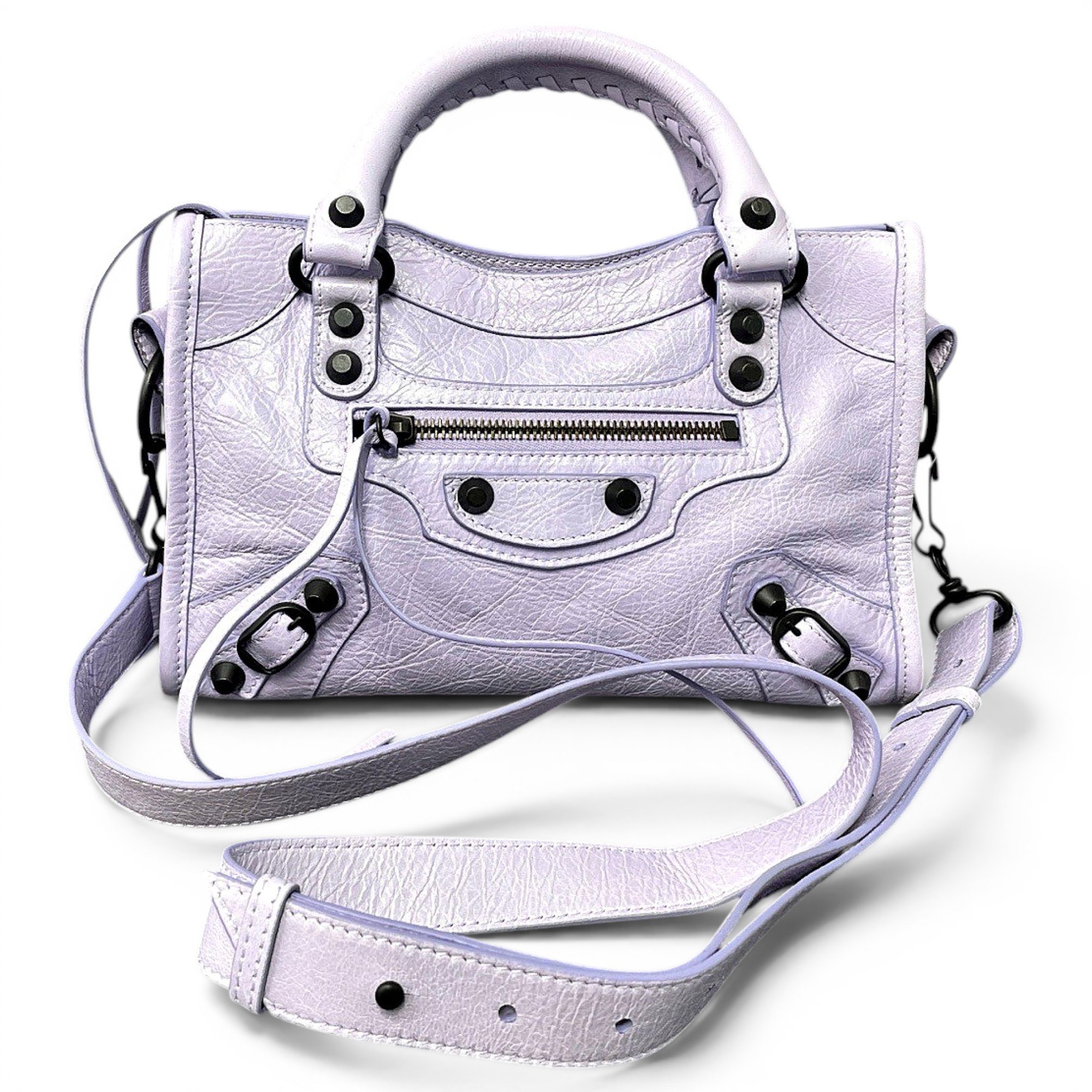 City leather handbag