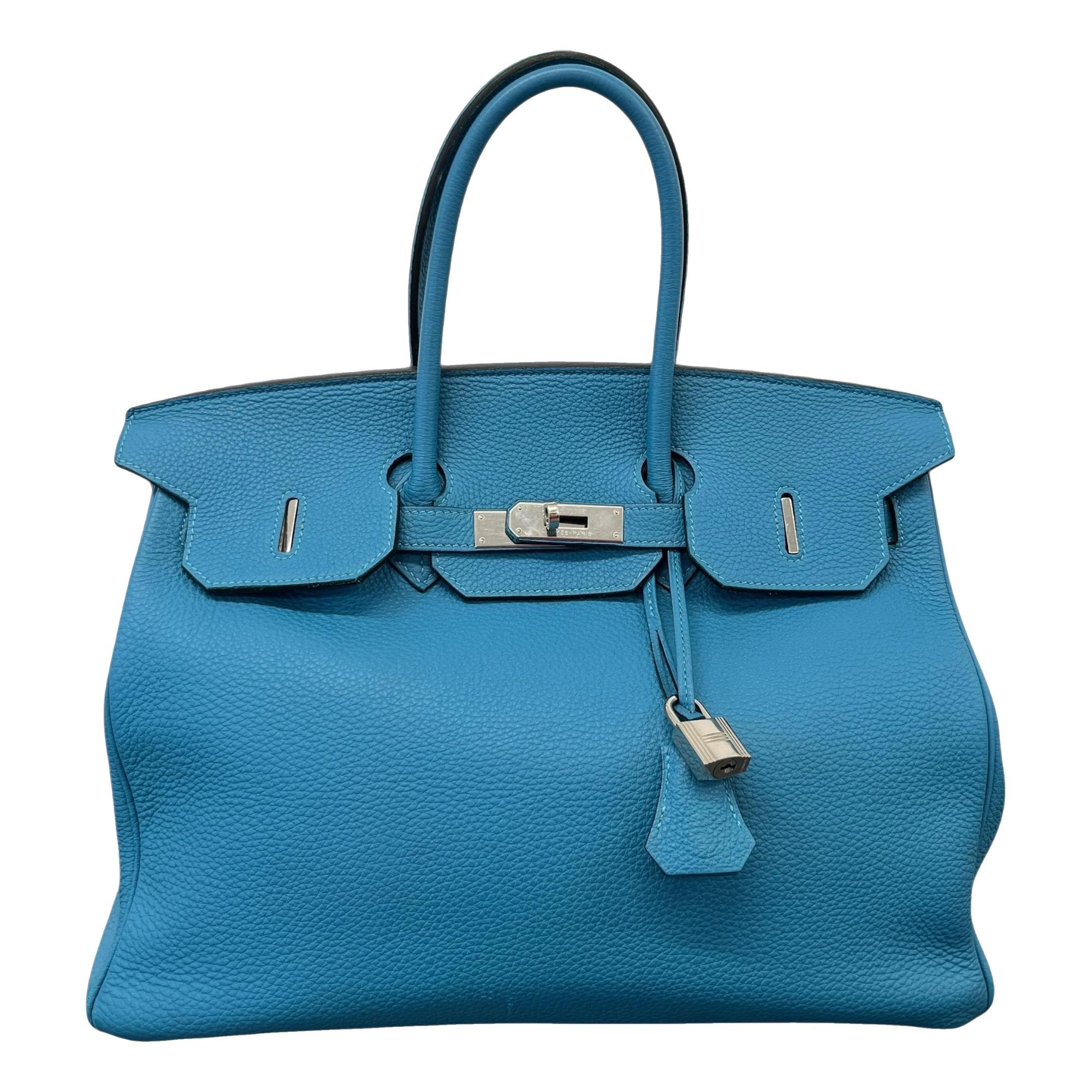 Hermes Birkin 35 Handbag Clemence Leather 2014